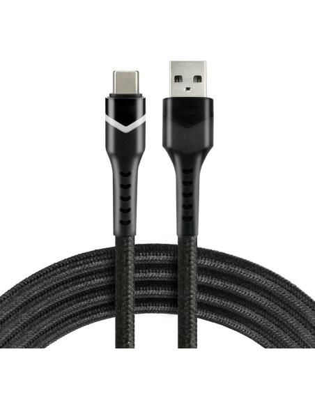 KABEL USB-A / USB-C RGB LED everActive CBB-1CBR 100cm 3A