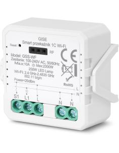 GISE Smart Pojedynczy moduł przekaźnikowy WiFi | Tuya | GSS-WF