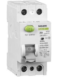 WYŁĄCZNIK RÓŻNICOWOPRĄDOWY, 6 KA, 25A, 30MA, 2P TYP AC EX9L-N Noark 108314