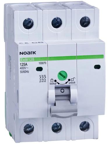 ROZŁĄCZNIK IZOLACYJNY, SZER. 3 MODUŁY, 3P, 100A, Ex9I125 3P 100A Noark 100878