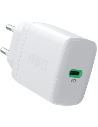 ŁADOWARKA SIECIOWA Greencell PowerSource Solo30 30W 1xUSB-C PD 3.0 QC 4.0+ biała