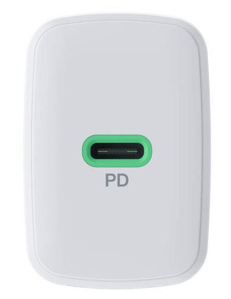ŁADOWARKA SIECIOWA Greencell PowerSource Solo30 30W 1xUSB-C PD 3.0 QC 4.0+ biała