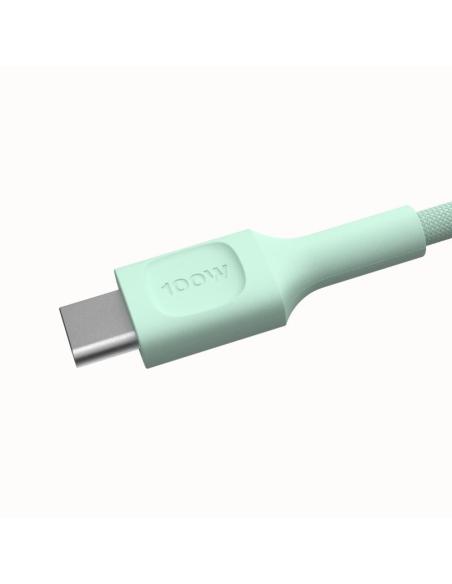 KABEL USB-C / USB-C Greencell PowerStream 120cm PD 100W zielony w oplocie