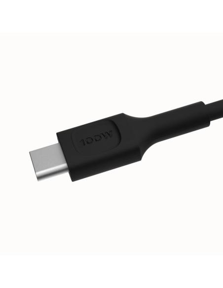 KABEL USB-C / USB-C Greencell PowerFlex 120cm PD 100W czarny silikonowy
