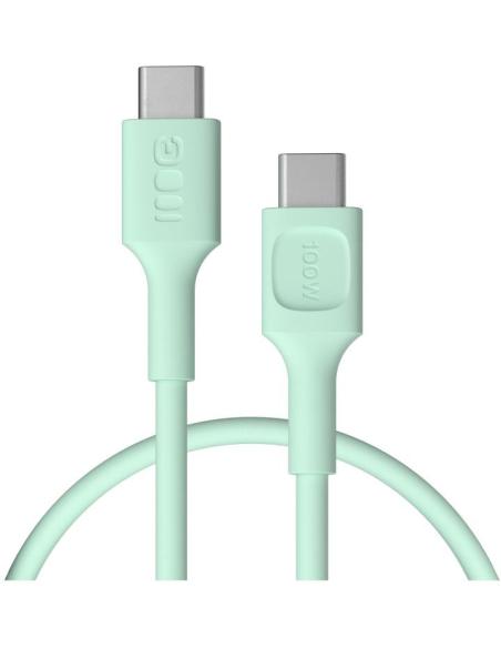 KABEL USB-C / USB-C Greencell PowerFlex 30cm PD 100W zielony silikonowy