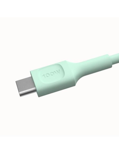 KABEL USB-C / USB-C Greencell PowerFlex 30cm PD 100W zielony silikonowy