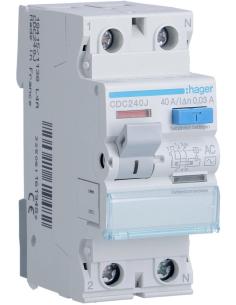 Wyłącznik różnicowoprądowy 1P+N 40A 30mA 6kA AC HAGER CDC240J