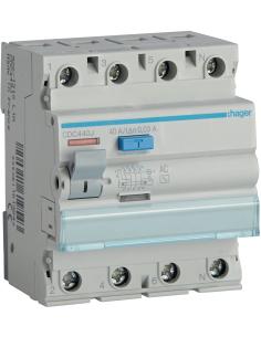 Wyłącznik różnicowoprądowy 3P+N 40A 30mA 6kA AC HAGER CDC440J