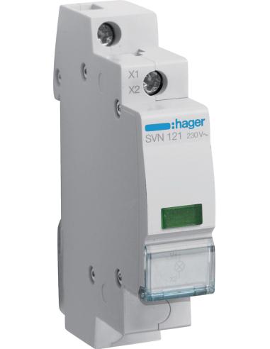 Lampka sygnalizacyjna, 230V AC, Zielony LED HAGER SVN121