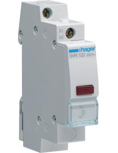 Lampka sygnalizacyjna, 230V AC, Czerwony LED HAGER SVN122