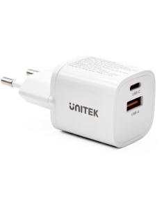 Ładowarka sieciowa Unitek 33W biała (USB-A, USB-C)