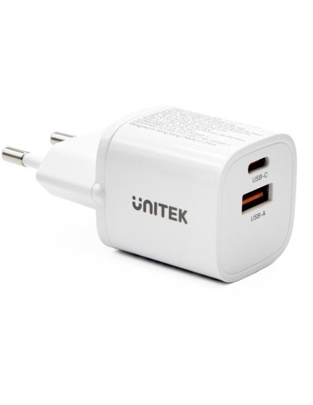Ładowarka sieciowa Unitek 33W biała (USB-A, USB-C)