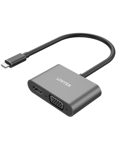 Unitek Adapter USB-C na HDMI 4K i VGA FullHD
