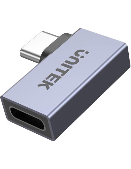 Unitek Adapter USB-C na USB-C kątowy płaski 40Gbps