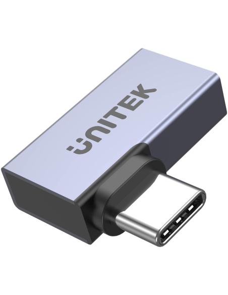 Unitek Adapter USB-C na USB-C kątowy płaski 40Gbps