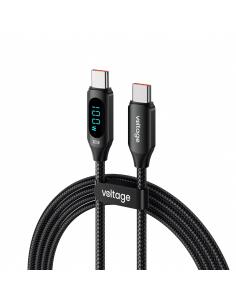 Kabel USB-C / USB-C Voltage PowerDisplay 100W PD 100cm czarny