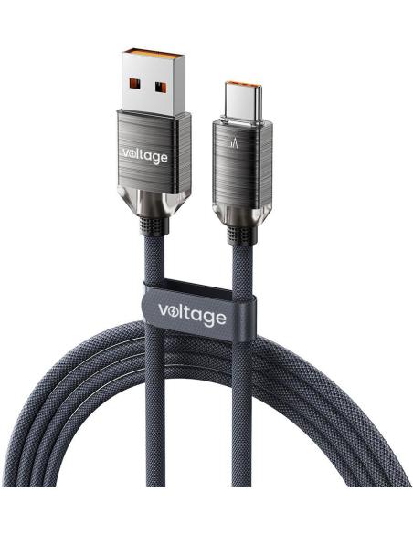 Kabel USB-A / USB-C Voltage PureCrystal 66W 100cm czarny