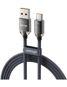 Kabel USB-A / USB-C Voltage PureCrystal 66W 200cm czarny