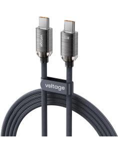 Kabel USB-C / USB-C Voltage PureCrystal 100W PD 100cm czarny
