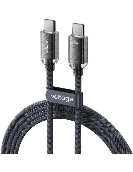 Kabel USB-C / USB-C Voltage PureCrystal 100W PD 100cm czarny