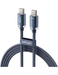 Kabel USB-C / USB-C Voltage PureCrystal 100W PD 200cm niebieski