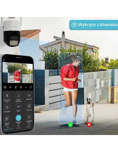 Kamera IP ORLLO Z17 Ultra 4K zewnętrzna obrotowa GSM na kartę SIM 8MPx