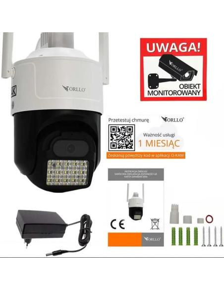 Kamera IP ORLLO Z17 Ultra 4K zewnętrzna obrotowa GSM na kartę SIM 8MPx