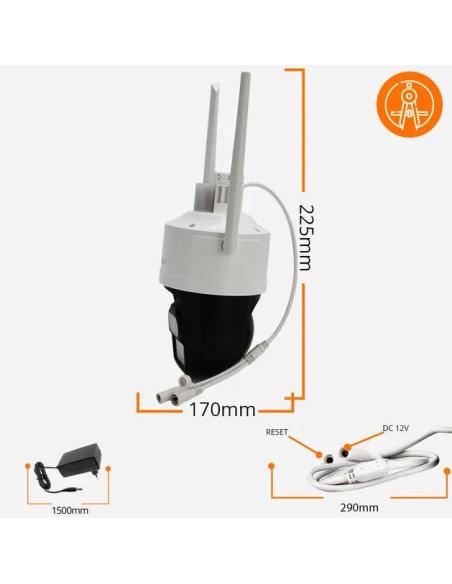 Kamera IP ORLLO Z17 Ultra 4K zewnętrzna obrotowa GSM na kartę SIM 8MPx