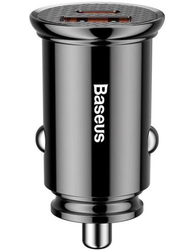 Ładowarka samochodowa Baseus Circular 30W 5A USB-C, USB-A, czarna