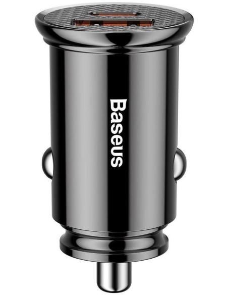 Ładowarka samochodowa Baseus Circular 30W 5A USB-C, USB-A, czarna