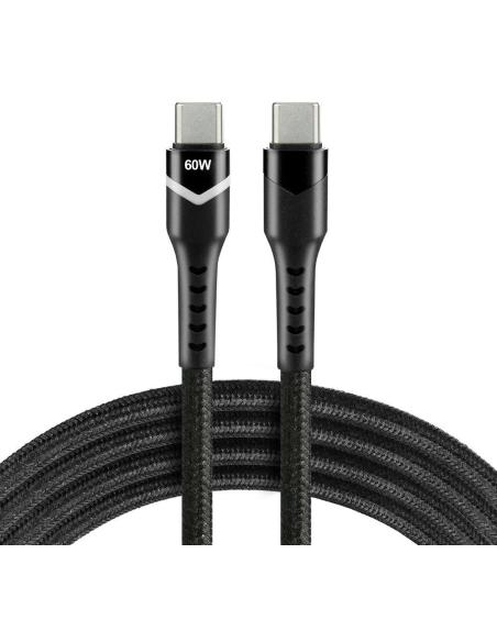 KABEL USB-C / USB-C RGB LED everActive CBB-1PDR 100cm 3A