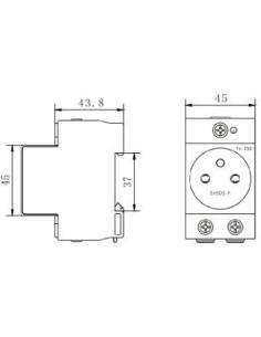 Gniazdo modułowe, na szynę DIN TH-35, do rozdzielnicy Noark Ex9DS-F 106194 2