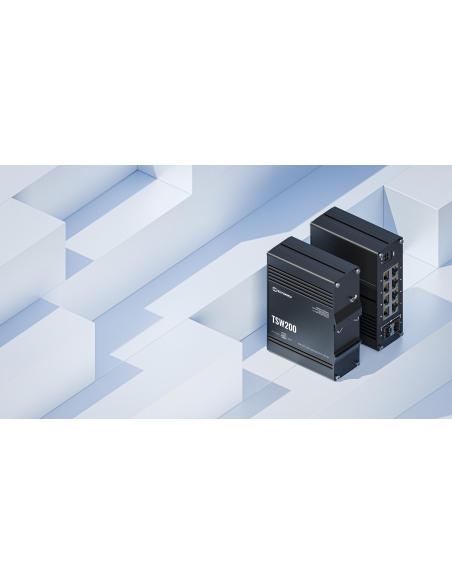 Teltonika TSW200 switch przemysłowy 8xGE 2xSFP PoE (TSW2000000B0) DIN