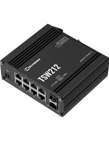 Teltonika TSW212 switch przemysłowy zarządzalny 8xGE 2xSFP (TSW212000000) DIN