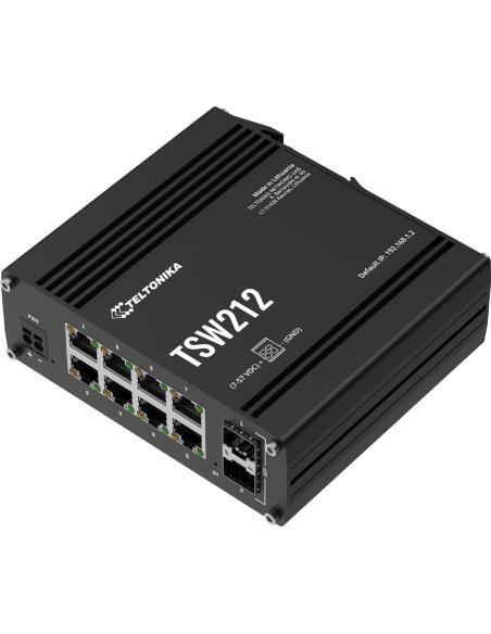 Teltonika TSW212 switch przemysłowy zarządzalny 8xGE 2xSFP (TSW212000000) DIN