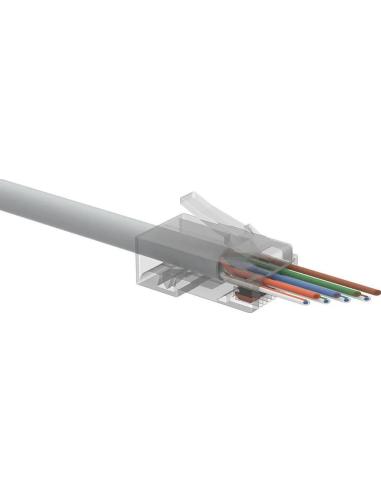 WTYK SIECIOWY KONEKTOR SOLARIX UNIWERSALNY EASY RJ45 CAT.6 UTP PRZELOTOWY SXRJ45-6-UTP-EASY 100szt