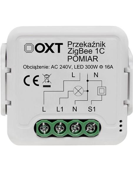 Moduł OXT przekaźnik 1 obw. pomiar 16A ZigBee TUYA T260P