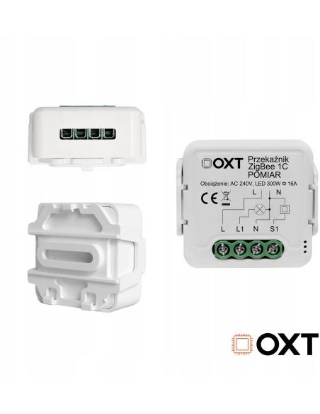Moduł OXT przekaźnik 1 obw. pomiar 16A ZigBee TUYA T260P