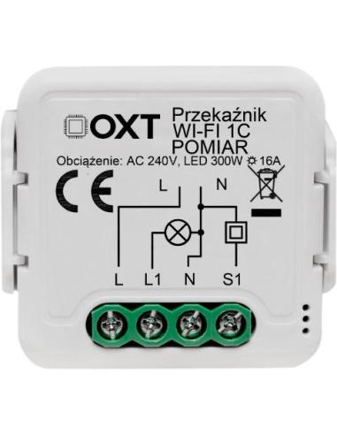 Moduł OXT przekaźnik 1 obwód pomiar 16A WIFI TUYA T220P
