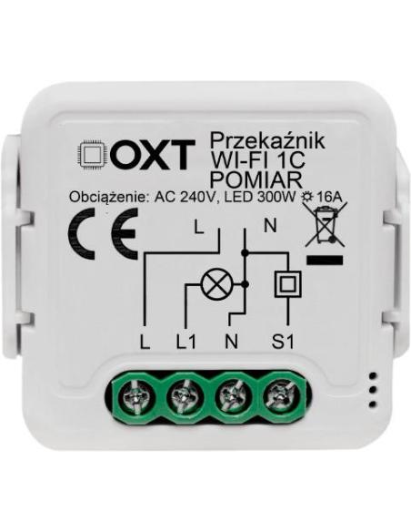 Moduł OXT przekaźnik 1 obwód pomiar 16A WIFI TUYA T220P