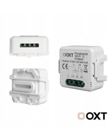 Moduł OXT przekaźnik 1 obwód pomiar 16A WIFI TUYA T220P