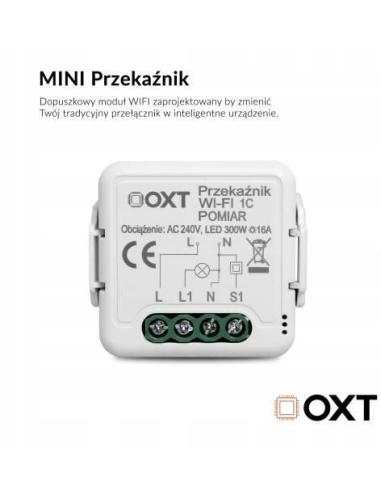 Moduł OXT przekaźnik 1 obwód pomiar 16A WIFI TUYA T220P