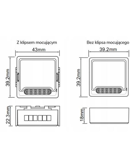 Moduł OXT z sensorem do silnika bramy garażu ZigBee TUYA T250G