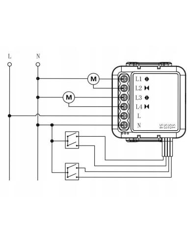 Moduł OXT mini sterownik 2 rolety WiFi TUYA T228