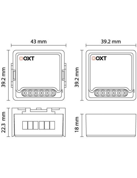 Moduł OXT mini sterownik 2 rolety ZigBee TUYA T268
