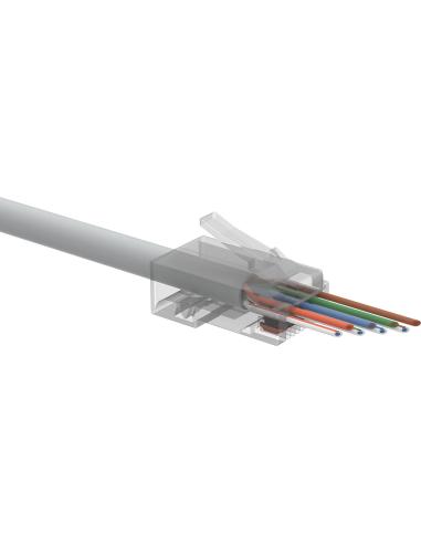 WTYK SIECIOWY KONEKTOR SOLARIX UNIWERSALNY EASY RJ45 CAT.5E UTP PRZELOTOWY SXRJ45-5E-UTP-EASY 100szt