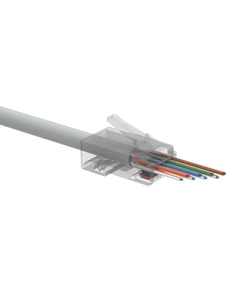 WTYK SIECIOWY KONEKTOR SOLARIX UNIWERSALNY EASY RJ45 CAT.5E UTP PRZELOTOWY SXRJ45-5E-UTP-EASY 100szt