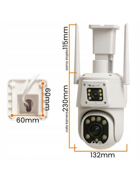 Kamera IP Orllo TZ8 Dual 4MP+4MP 4G SIM LTE Wi-Fi