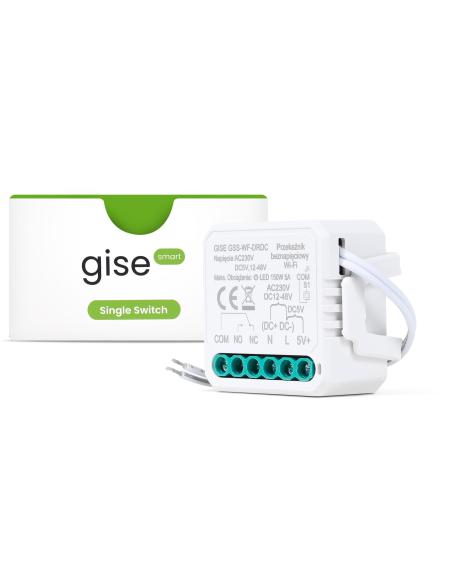 GISE Smart Pojedynczy moduł przekaźnikowy bezpotencjałowy niskonapięciowy WiFi | Tuya | GSS-WF-DRDC