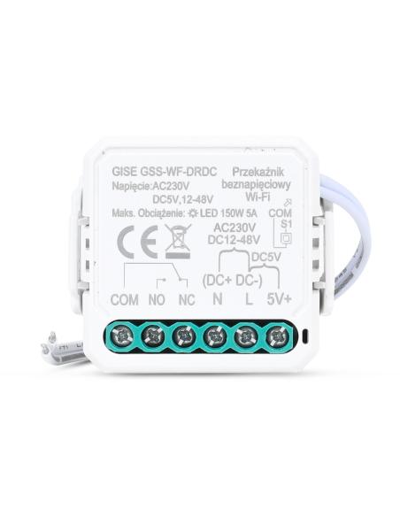 GISE Smart Pojedynczy moduł przekaźnikowy bezpotencjałowy niskonapięciowy WiFi | Tuya | GSS-WF-DRDC